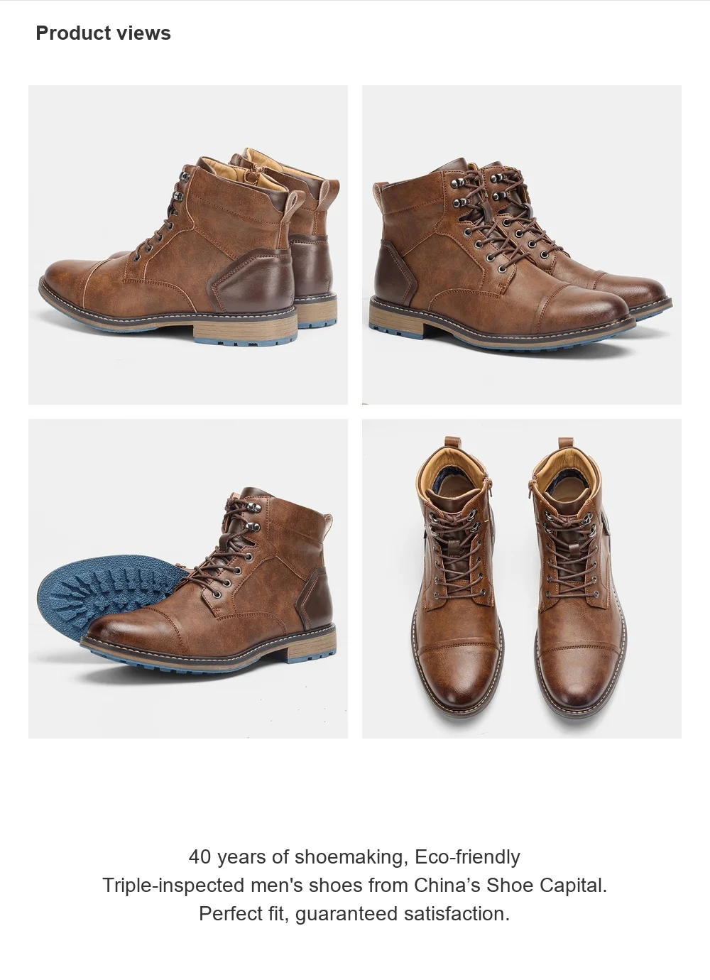 Herrenstiefel Casual Marke Retro 2026 Modische Bequeme Knöchelstiefel – Detail 2