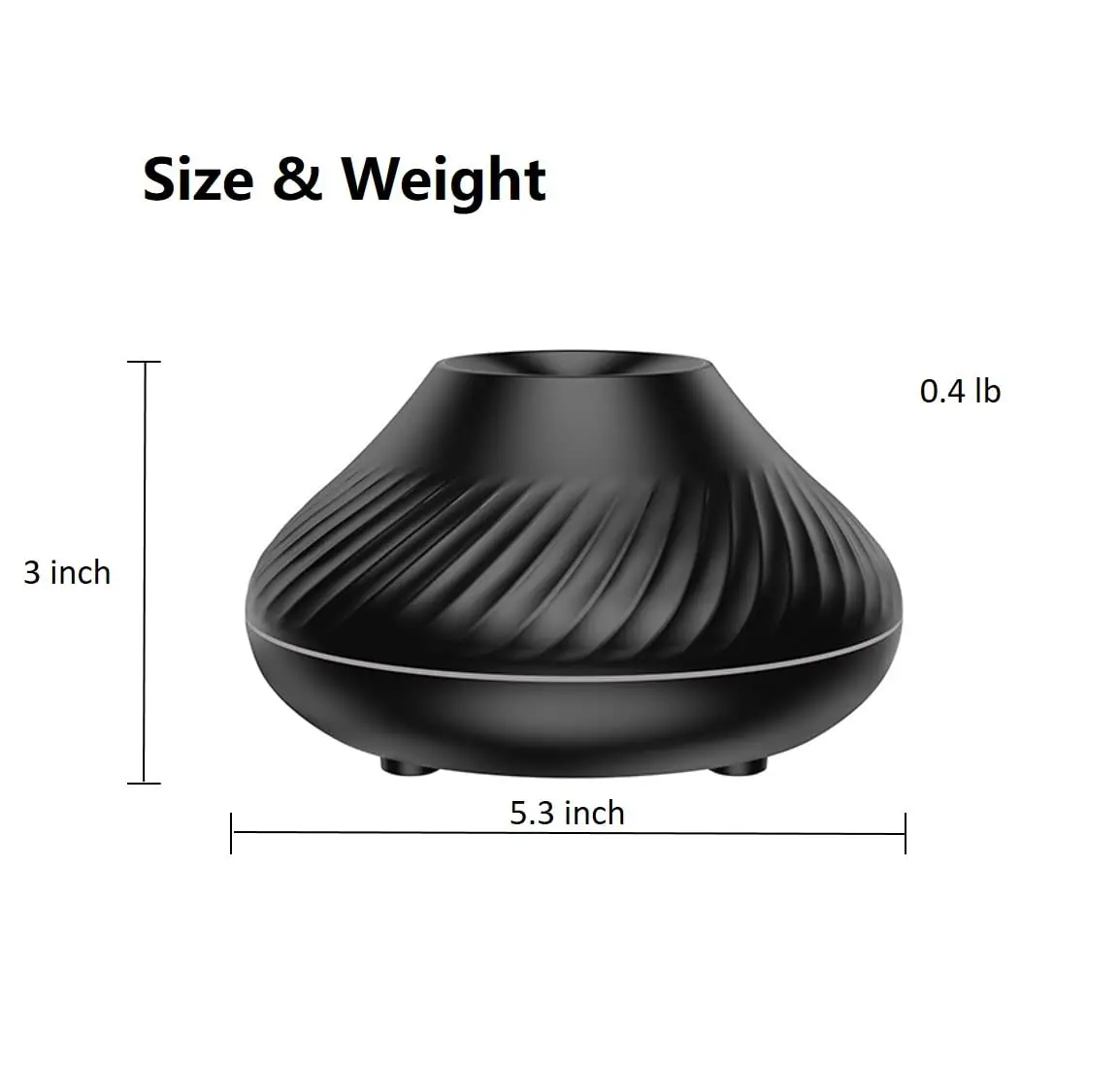 Fireplace Diffuser Black Oil Diffuser Quiet Ultrasonic Aromatherapy Maintaining Optimal