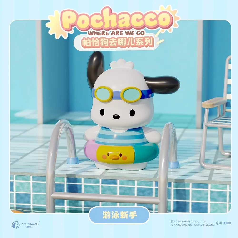 New Cartoon Anime Figures Sanrio Pochacco Peripheral Model Action Figure Toys Desktop Decoration Ornament Gift For Children Boy