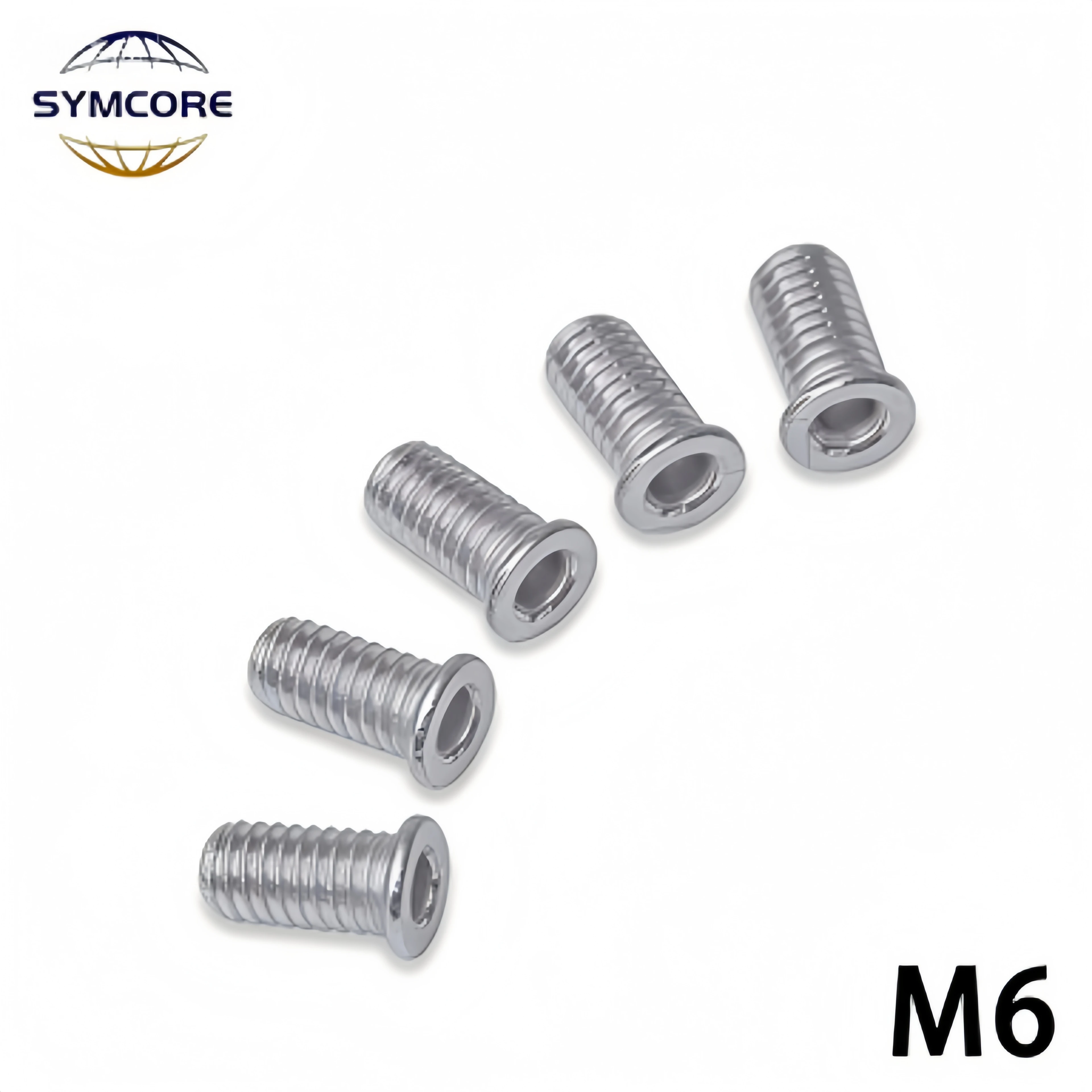 10Pcs Galvanized M6 Hollow Screw Round Head Head Socket Screw M6 External Tooth Tube Pitch 1.0mm Lighting Bolt