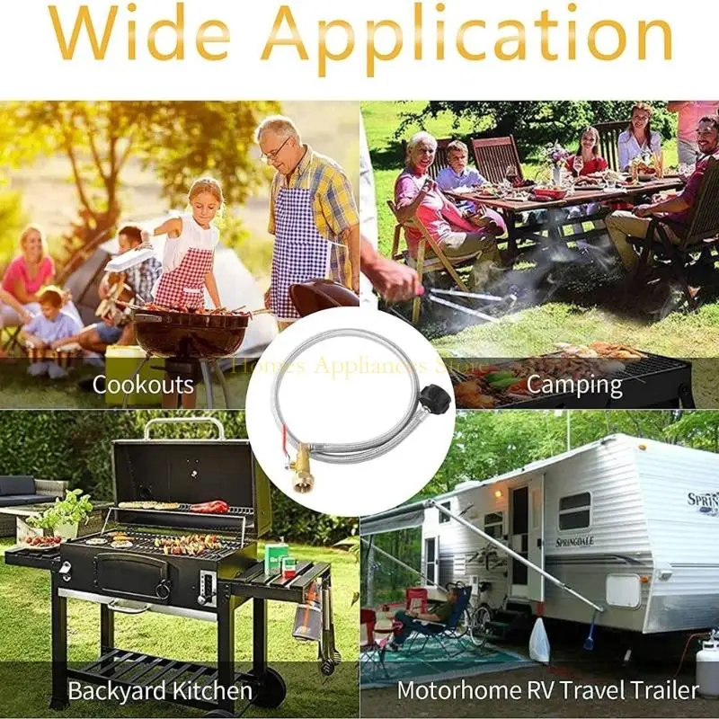 D0AB مرنة غاز غاز الغاز محول 3ft محول خرطوم 3FT بروبان ملء محول خرطوم #4