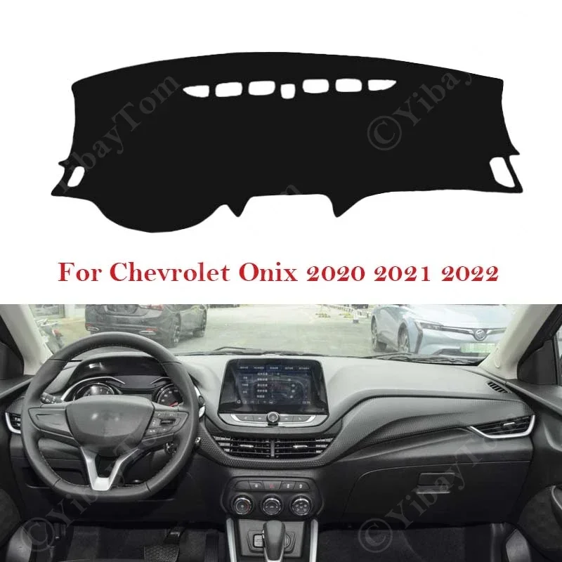 Auto-Armaturenbrett-Sonnenschutz-Abdeckung für Chevrolet Onix 2020 2021 2022, Matte, vermeiden Sie Lichtpolster, Anti-UV, rutschfester Teppich