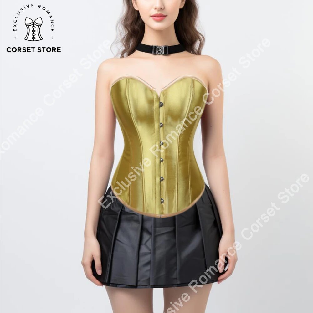 Corsetti Sexy bustini per le donne Plus Size Overbust corsetto Top Costume vittoriano Lace-up Bustier plastica disossata Gothic Korset