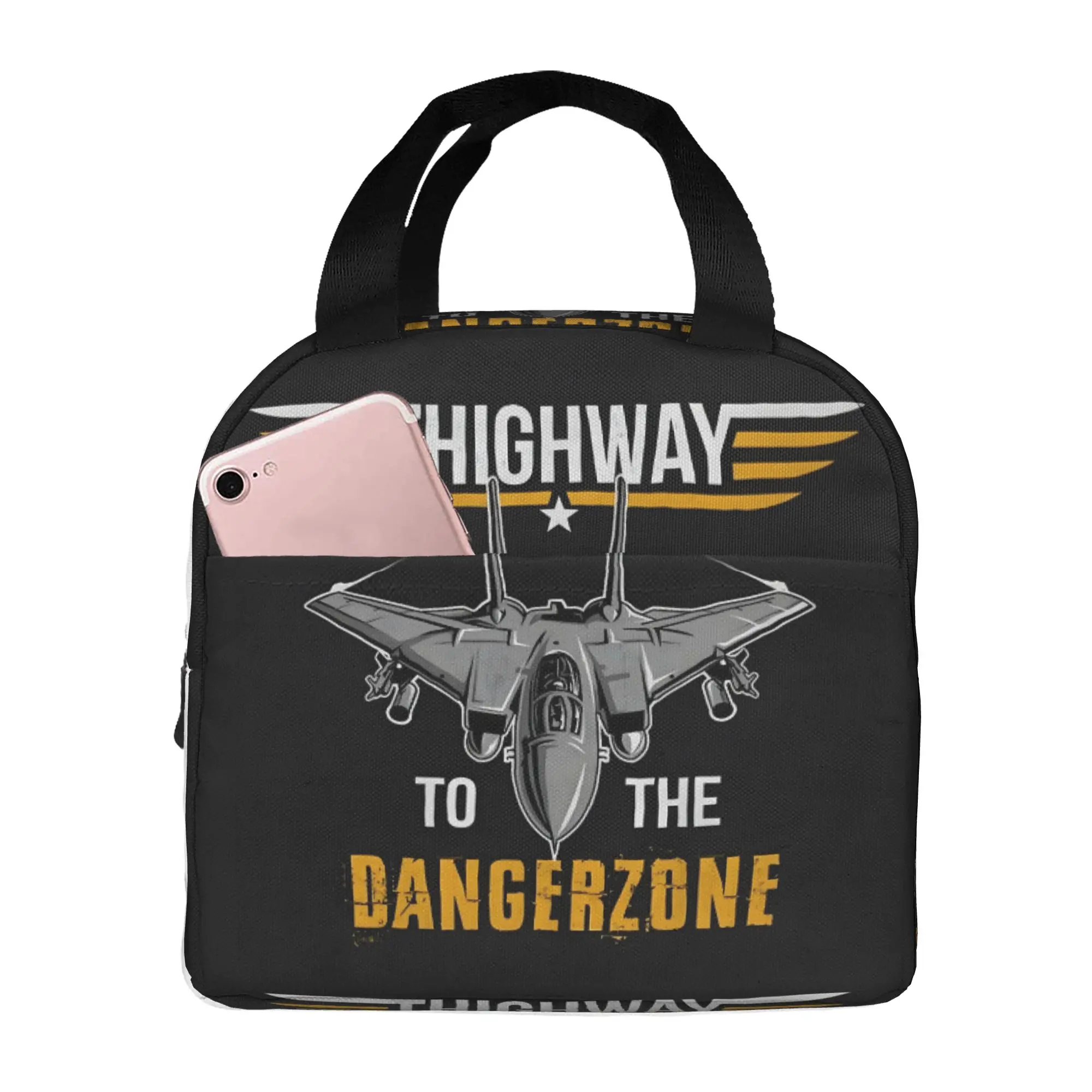 Top Gun Air Force Fighter Jets  Resuable Lunch Box Women Leakproof Maverick Film  Cooler Thermal Food Insulated Lunch Bag School