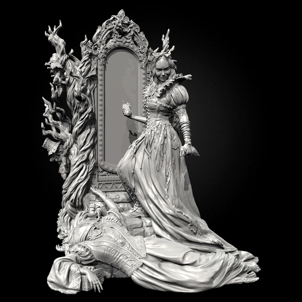 Die Höhe des Menschen 38 mm 50 mm 75 mm Harzmodellbausätze Figur Schönheit farblos und selbstmontiert (3D-Druck) TD-7371/3D