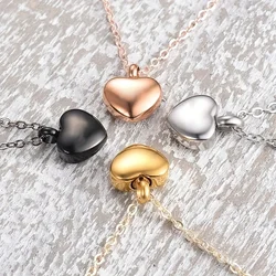 Stainless Steel Small Heart Locket Cremation Heart Charms Memorial Ashes Urn Necklace Jewelry Keepsake Colorful Heart Urn Gift