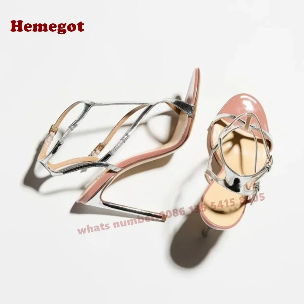 

Open Toe Stiletto Heels Women's Sandals 2025 Leopard T-Strap Buckle Sandals New Slingback Cut Out Sexy Shoes Plus Size Luxury