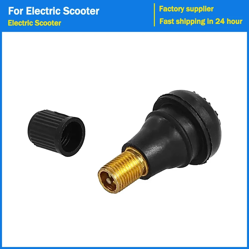 Valve Stems Rubber Copper Rubber Coppe Vacuum Tire Air Valve for Auto Motorcycle Air Valve Electric Scooter TR412 Snap-in Car