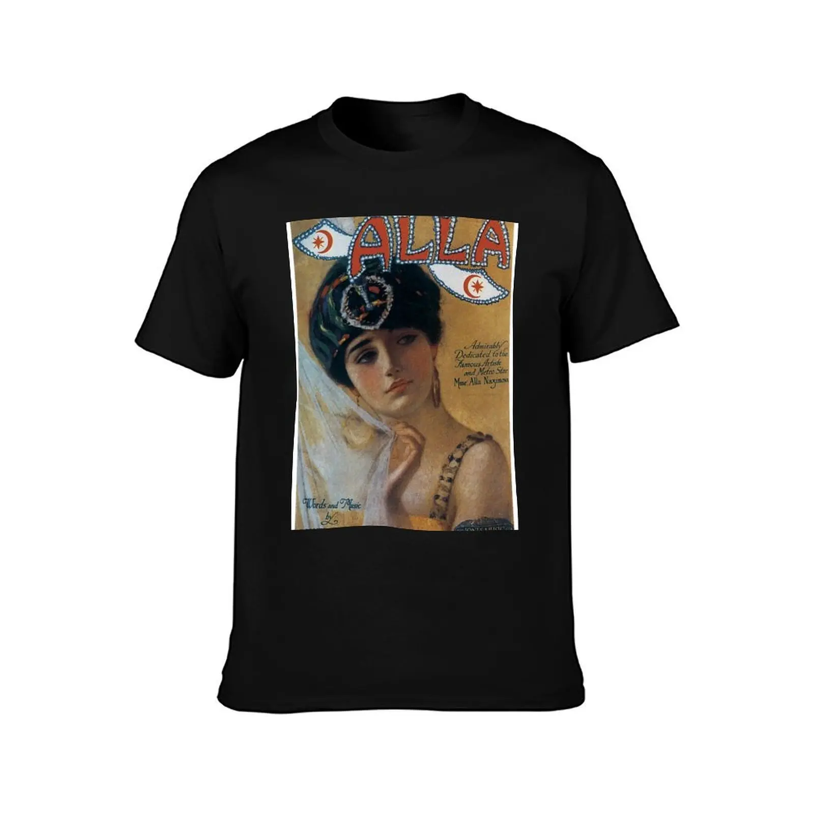 Vintage Sheet Music Songbook Cover Alla 1920's T-Shirt Summer Casual Cotton Tee Oversized Streetwear Tops Unisex Men Women