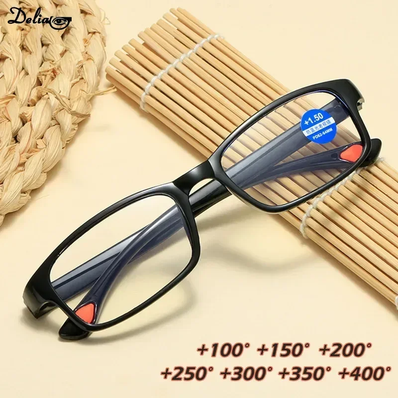 Business Style Reading Glasses Women Men Vision Adjustment Eyeglasses Converted Light Multifocal +1.0 TO+4.0