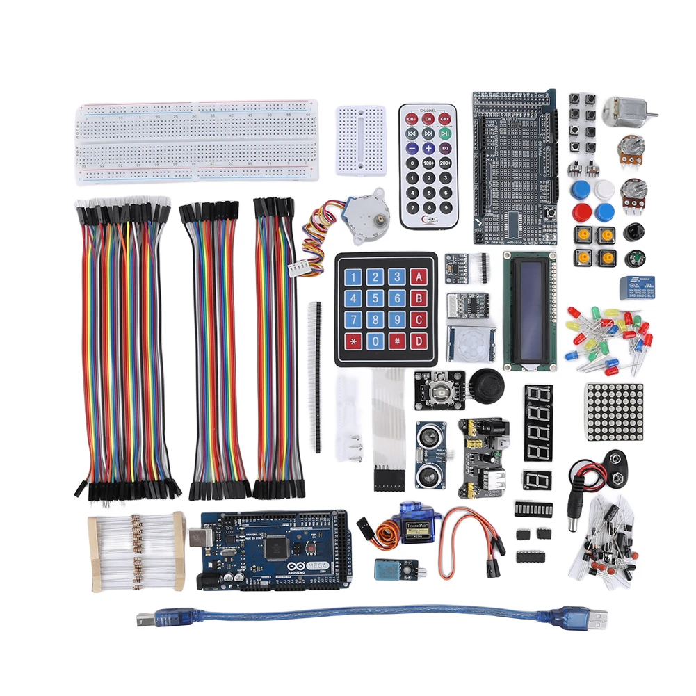 MEGA2560 Project The Most Complete Starter Kit Motor Servo Ultrasonic Ranging Relay with LCD1602 for Arduino