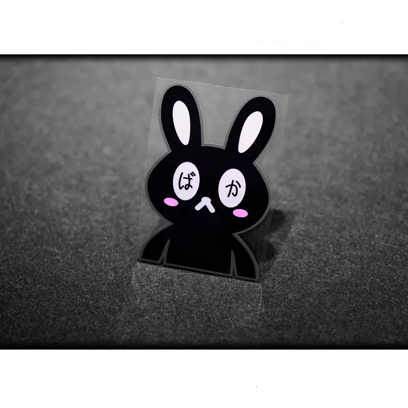 Car Styling Sticker Cute Japanese Rabbit JDM Auto Oil Tank Window Body Vinyl Decals Tape Graphic Waterproof