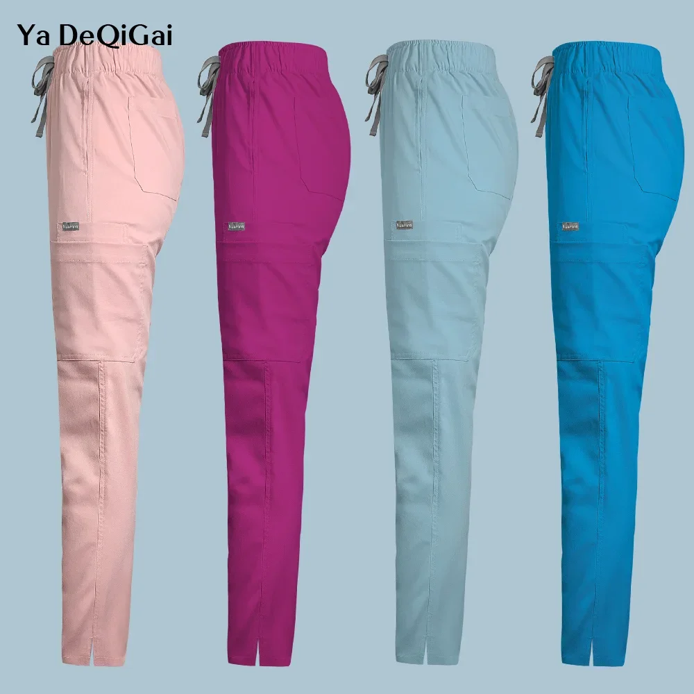 Solid Color Scrubs Pants Lab Surgical Pants Unisex Doctor and Nurse Uniform Work Pants Nurse Accessories Medical Doctor