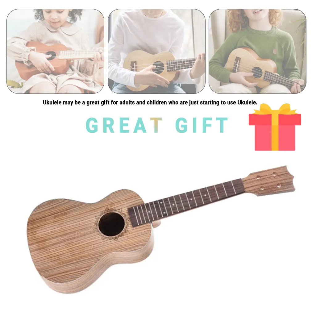 Unfinished 23\'\' 26\'\' Concert Tenor Ukelele 4 StringsHawaii Guitar DIY Kit Zebrawood Body Fingerboard Pegs Strings Bridge Nut SET