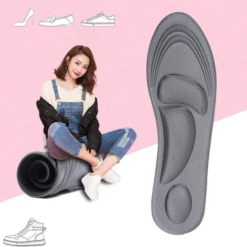 4D Memory Foam Orthopedic Insoles for Shoes Women Men Flat Feet Arch Support Massage Plantar Fasciitis Sports Pad  Walking Pad