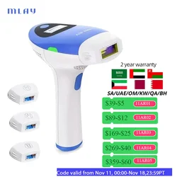 MLAY-Épilateur laser T3 IPL, pour épilation qualifiée ale, à usage domestique, 500000 coups