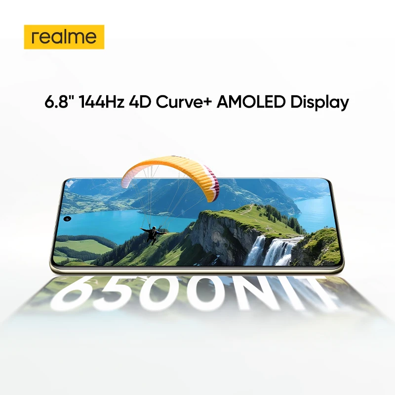 realme 16 Pro Plus 5G Smartphone 6.8», Batería de 7000mAh, NFC, Cámara de 200MP con OIS, IP69, Carga Rápida de 80W, Doble SIM, Pantalla AMOLED Curva de 144Hz, Next AI 5