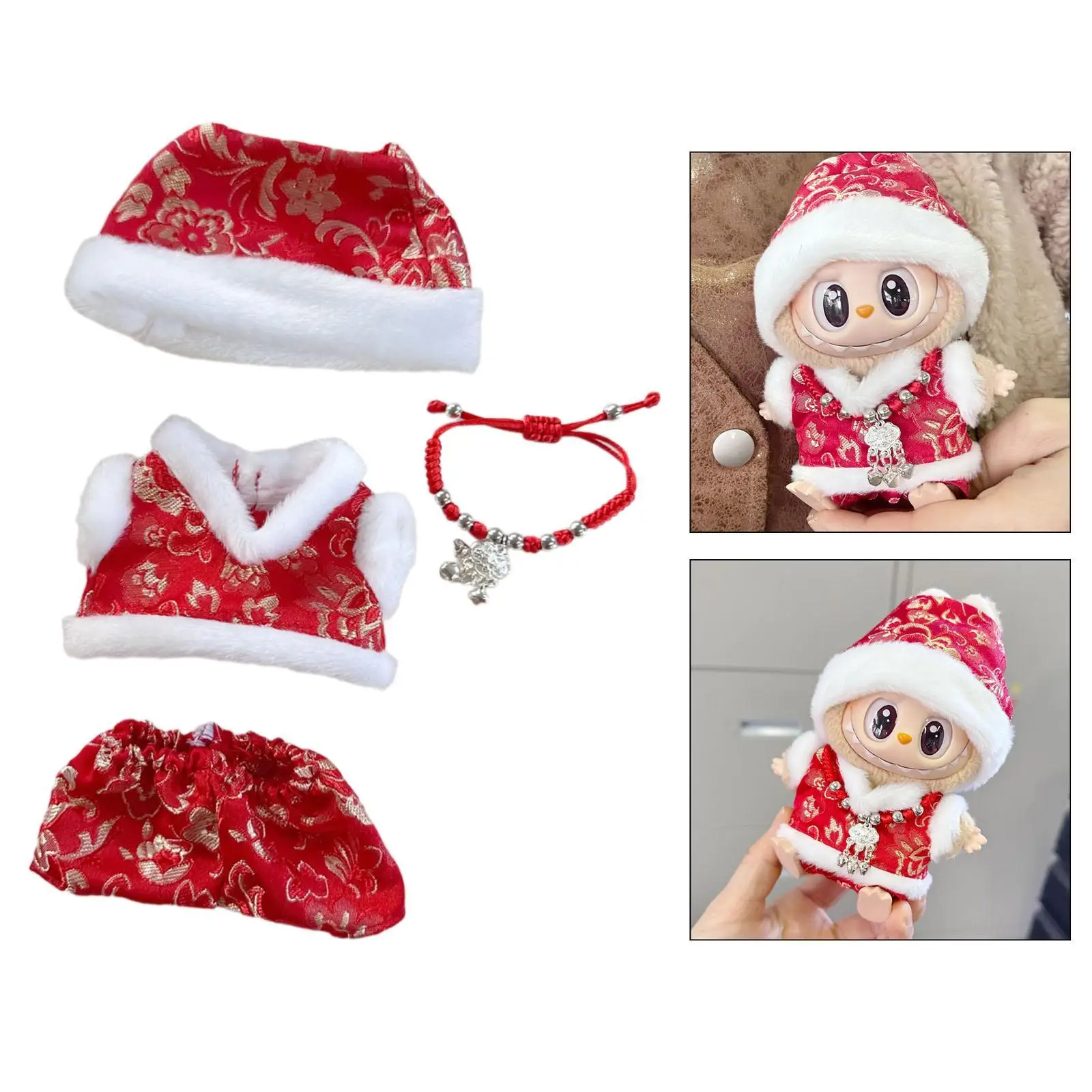 15cm 17cm Mini Doll Clothes Set,Dress up,Clothing Adorable Comfortable Girl Doll Outfits Costume for Age 5-7 8-10 Party Toy