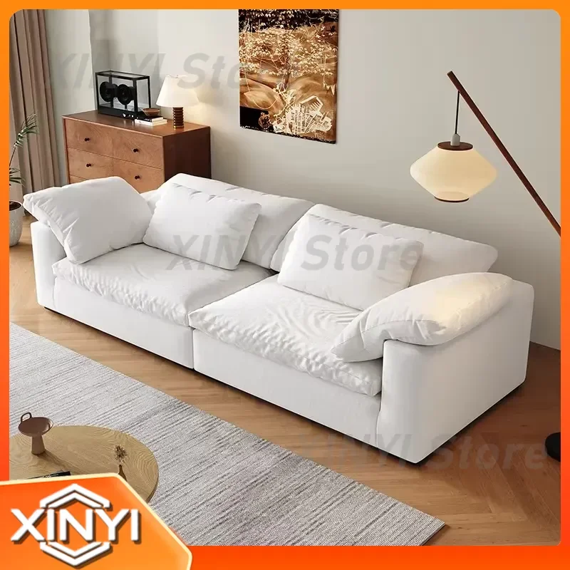 Comfortable Sponge Sectional Sofa for Modular White Couch Sets with Chaise for Living Room