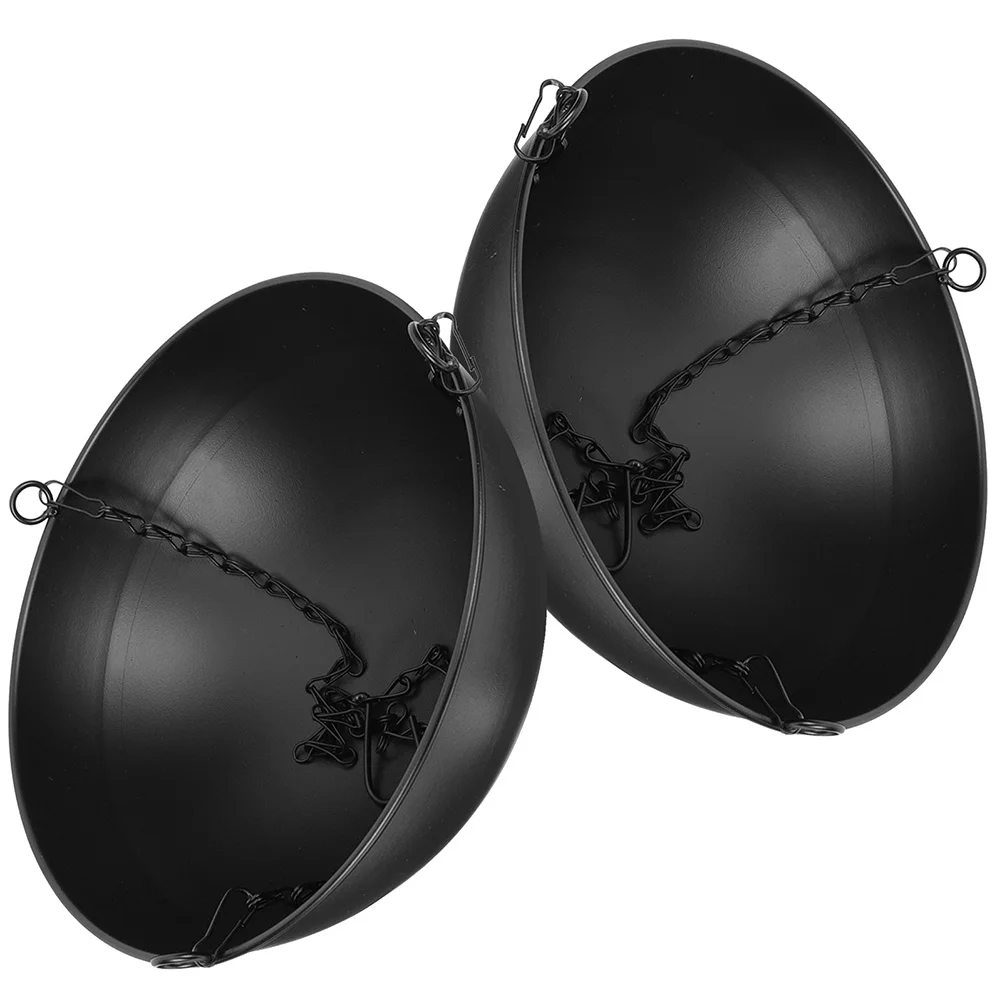 2 قطعة وعاء نبات معلق الحديد ريفي نمط شرفة جدار معلق اناء للزهور في الهواء الطلق داخلي حديقة زارع الزخرفية #1