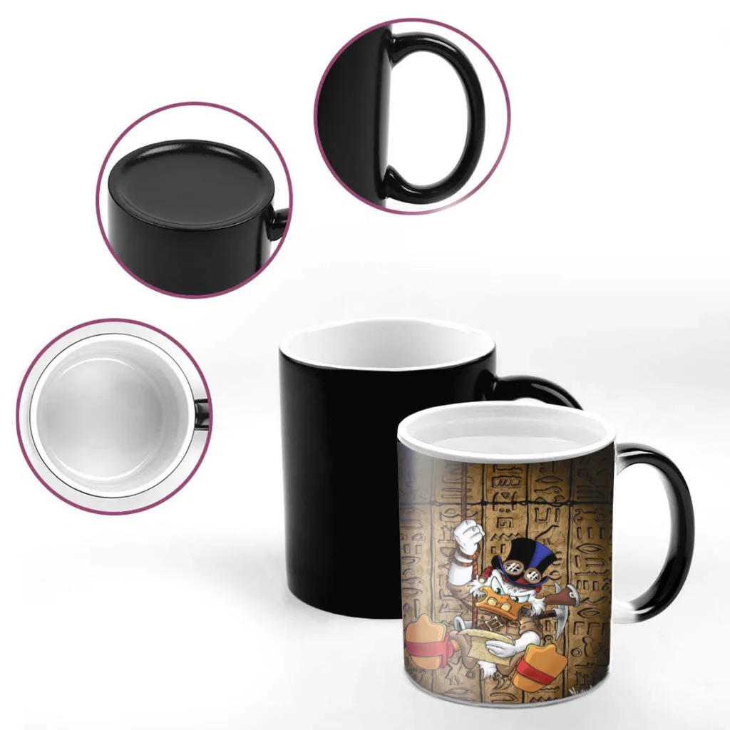 Graffiti-Art-Duck-and-Money One Piece Coffee Mugs And Mug Creative Color Change Tea Cup Ceramic Milk Cups Novelty Gifts