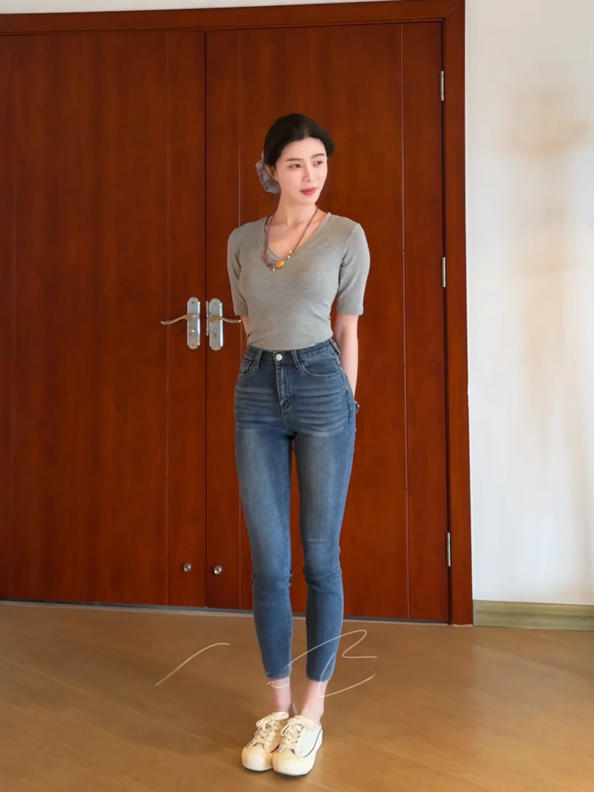 High Waist Slim Fit Women's Denim Pencil Pants Elastic Stretch Nine Points Jeans Korean Style plus Size Summer Body Shaping