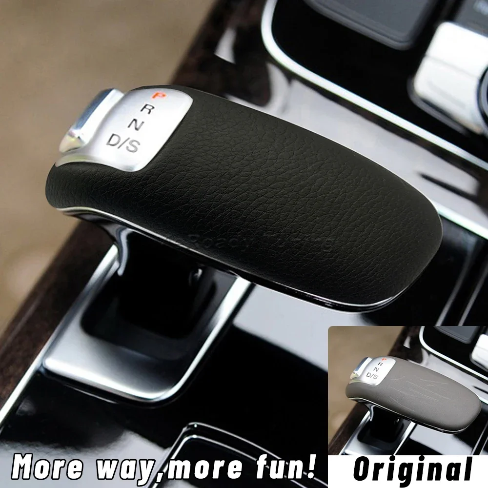 Leather Auto Gear Shift Knob Cover Lever Cap Stick Shifter for Audi A8 D4 4H S8 2012 2013 2014 2015 2016 2017 trim Accessories