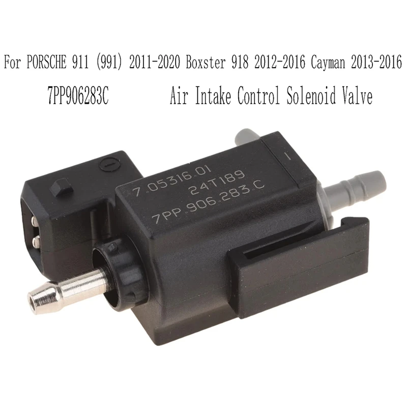 

7PP906283C Air Intake Control Solenoid Valve For PORSCHE 911 (991) 2011-2020 Boxster 918 2012-2016 Cayman 2013-2016
