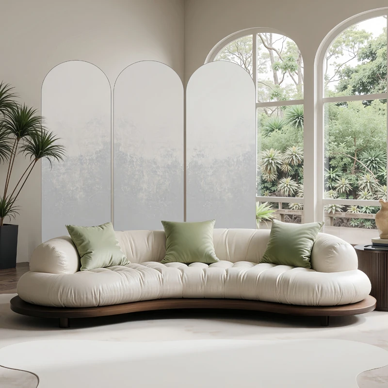 

Arc sofa semi-circular moon arc special-shaped creative living room