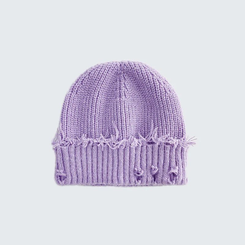 1 Stück Strickmütze für Herbst und Winter, modische, elastische Mütze mit Löchern, geeignet für Erwachsene und Jugendliche. – Detail 13