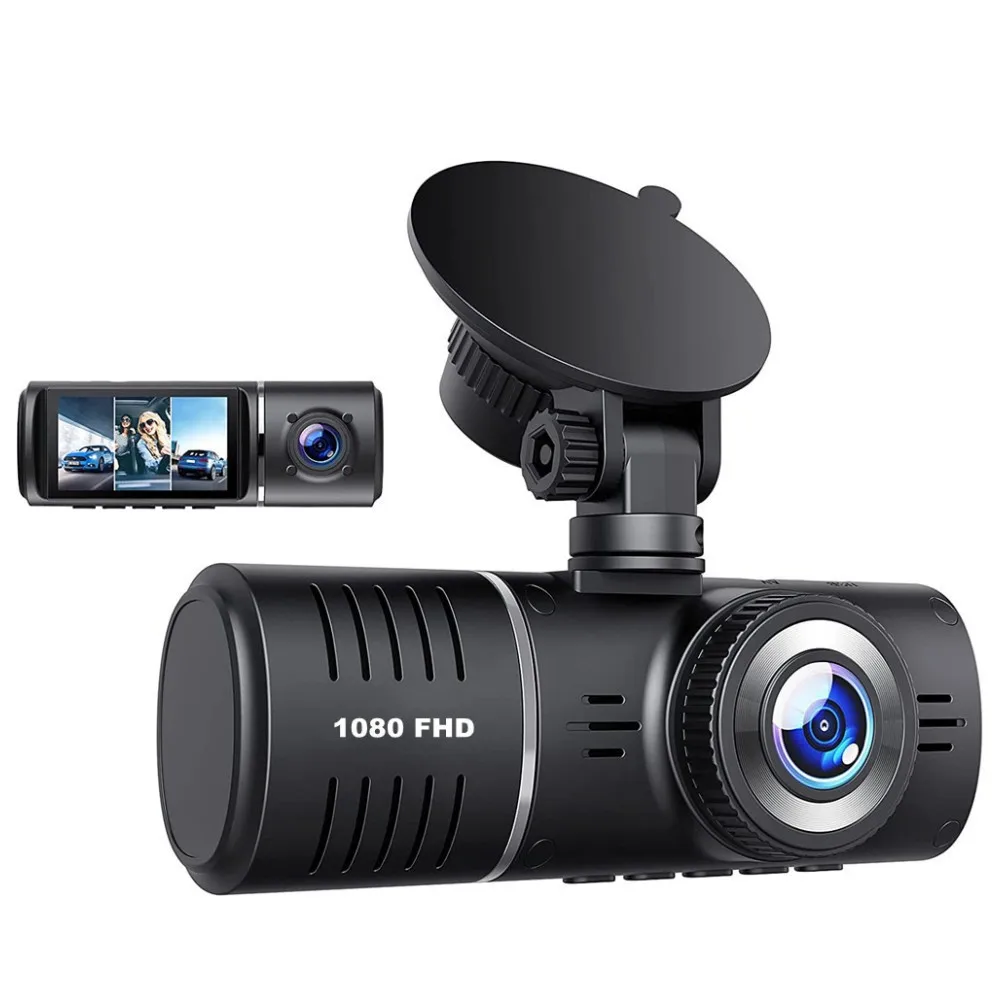 Yikoo High Quality 3 Channels Front Inside Rear Night Vision 1080P+480p+480p Dash Cam Car Black Box