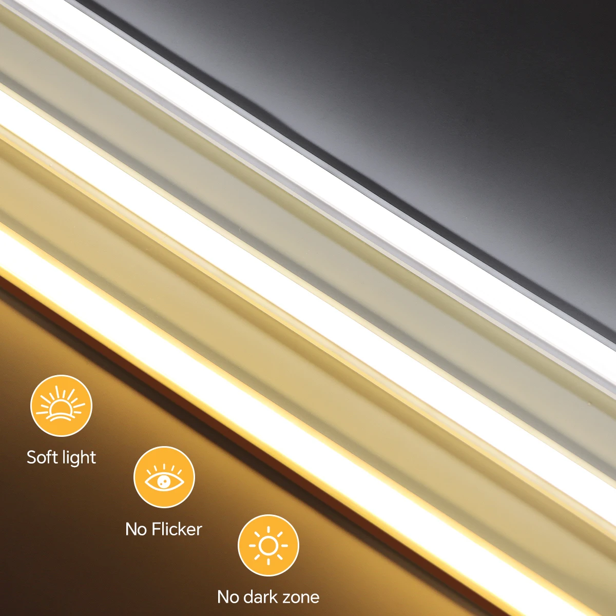 Neon COB Strip Acoustic Panel Wall Decoration Light Parallel LED Under Cabinet COB Light Motion Sensor Touch Switch LED Lamp 24V