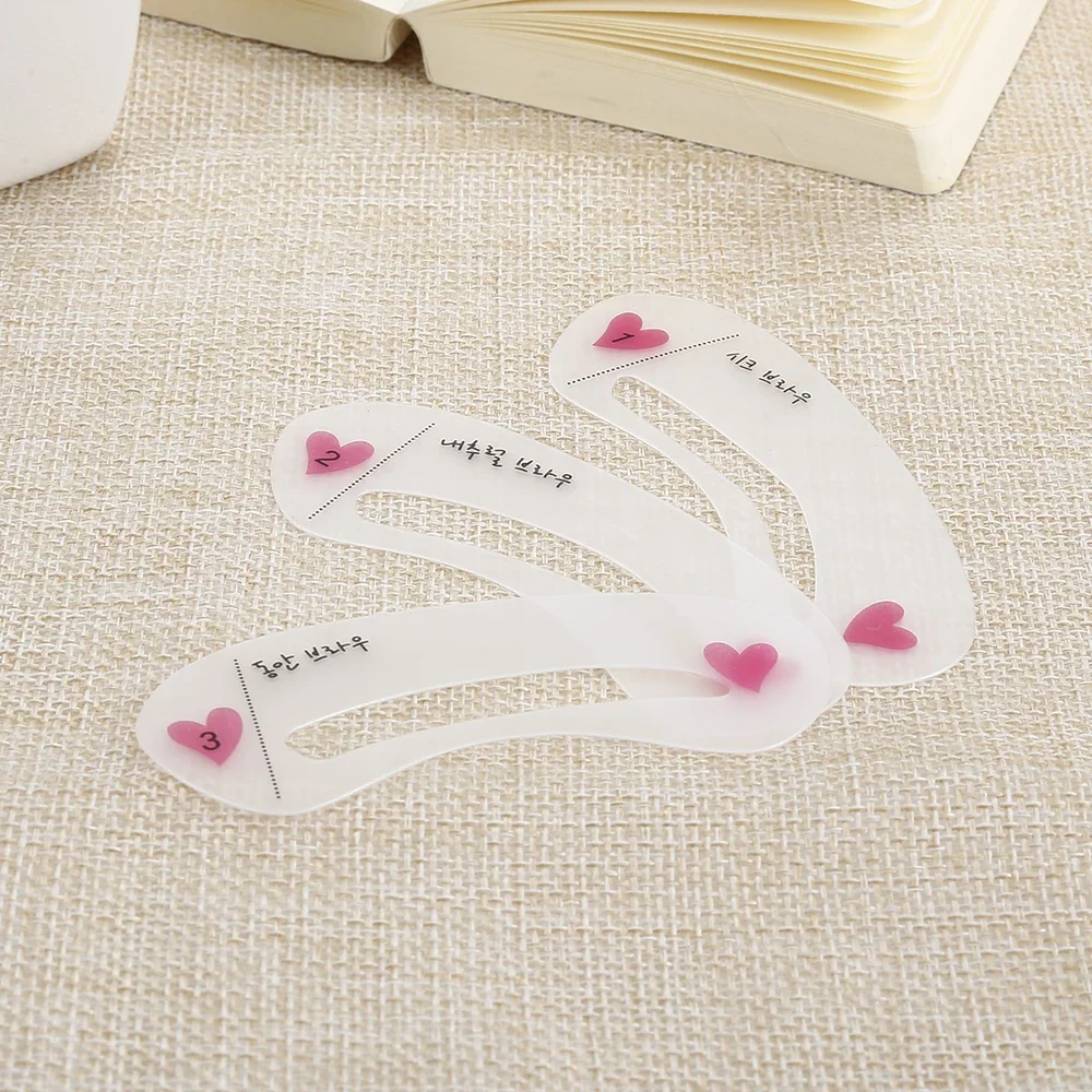 Reusable Eyebrow Stencil 3 Styles Eye Brow Drawing Guide Card Eyebrow Grooming Template Korea Make Up Tools Wholesales