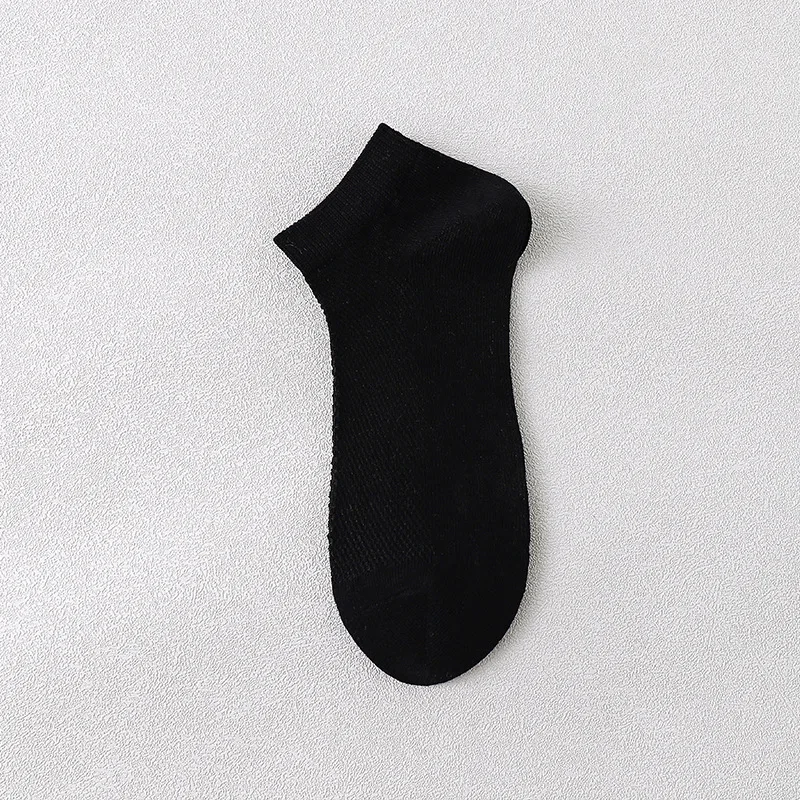 

Men's deodorant and sweat-absorbing summer solid color cotton boat socks