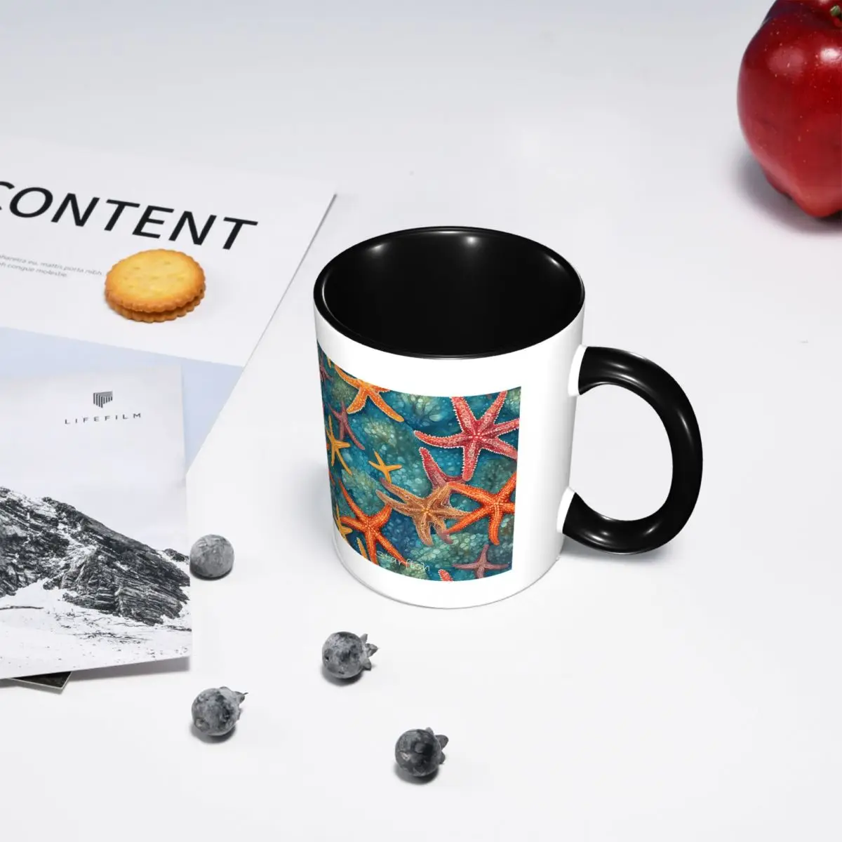 Starfish Mug Funny Ceramic Coffee Cups Tea Mugs Milk Cup Drinkware Gift for Woman Man