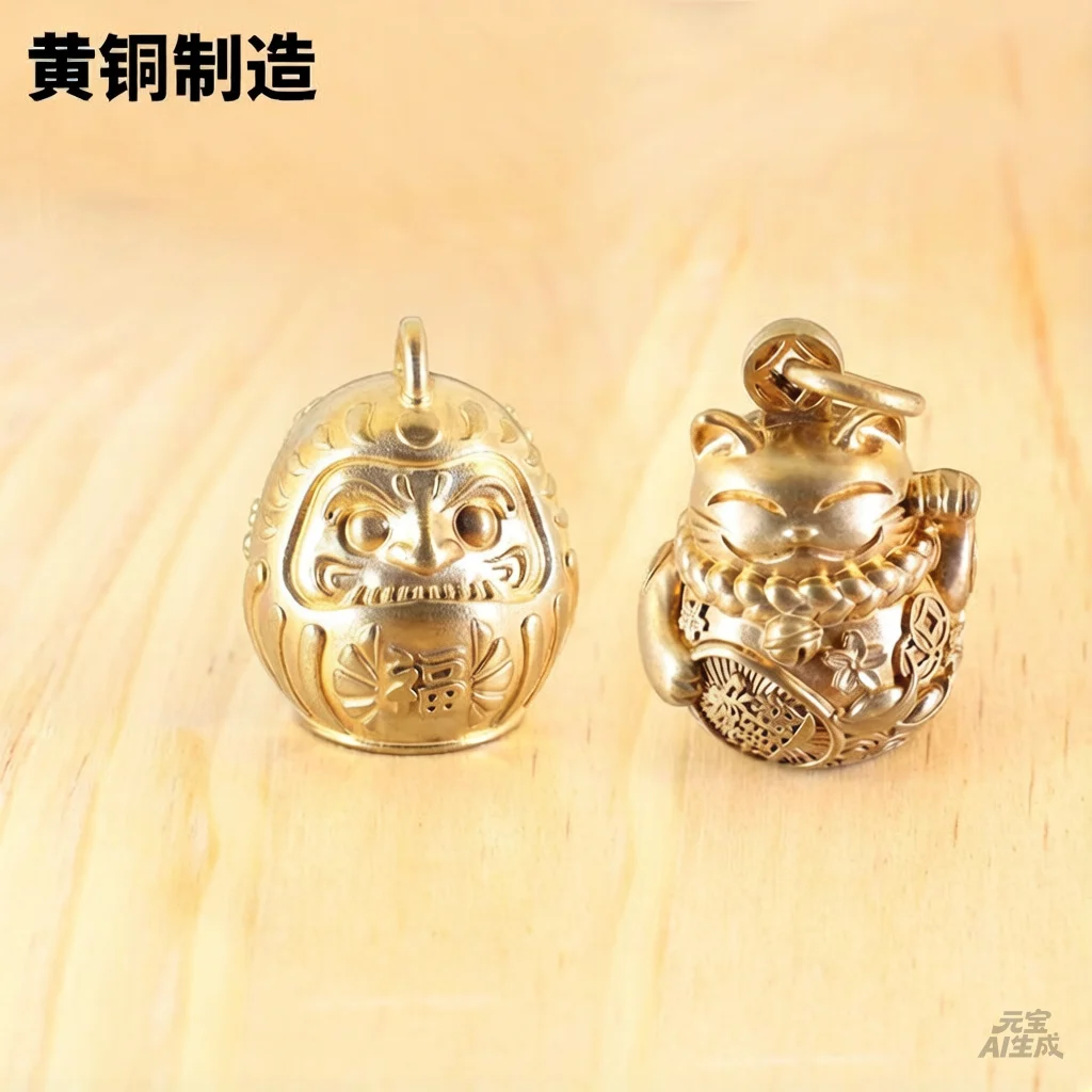 daruma keychain Japan Daruma Bells Pendant DIY Trinkets Phone Accessory Car Bag Key Chain