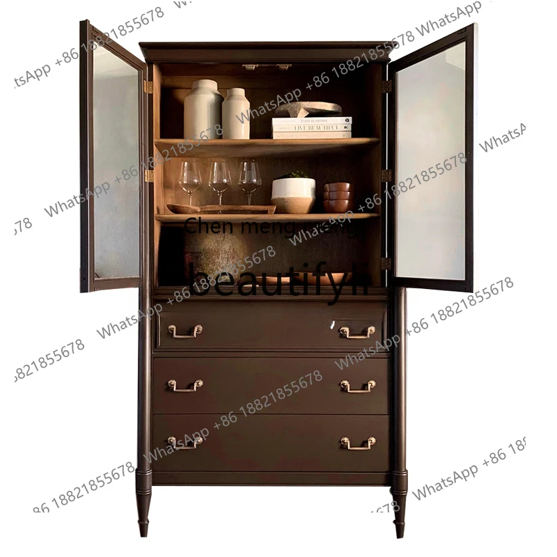 

Locker/Neoclassical Multifunctional Solid Wood Bookcase/Locker/Customizable H