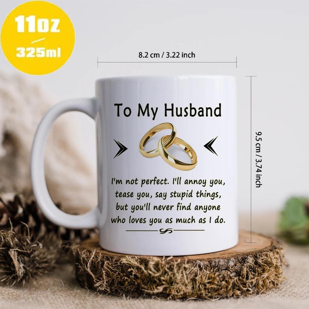 Couple's wedding anniversary mug 11oz husband or wife birthday gift mug ceramic tea cup