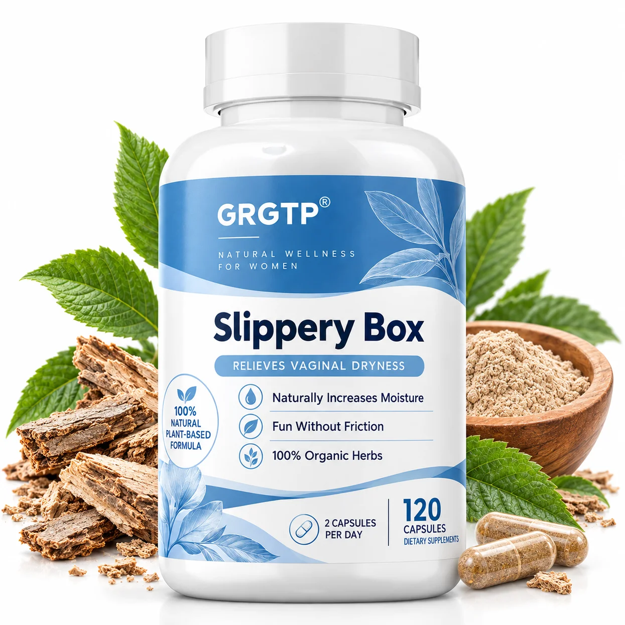 Slippery Capsules - Provide Effective Moisture to Alleviate Dryness,Boost Confidence,Reduce Menopausal Discomfort,Vaginal Health