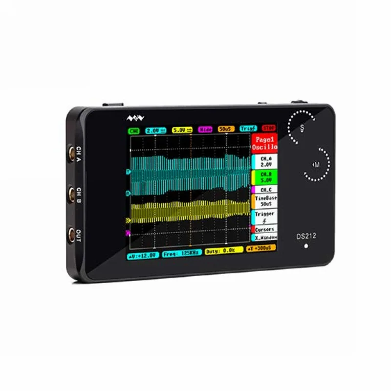 DS212 digital storage oscilloscope handheld mini portable oscilloscope car maintenance analysis dual channel