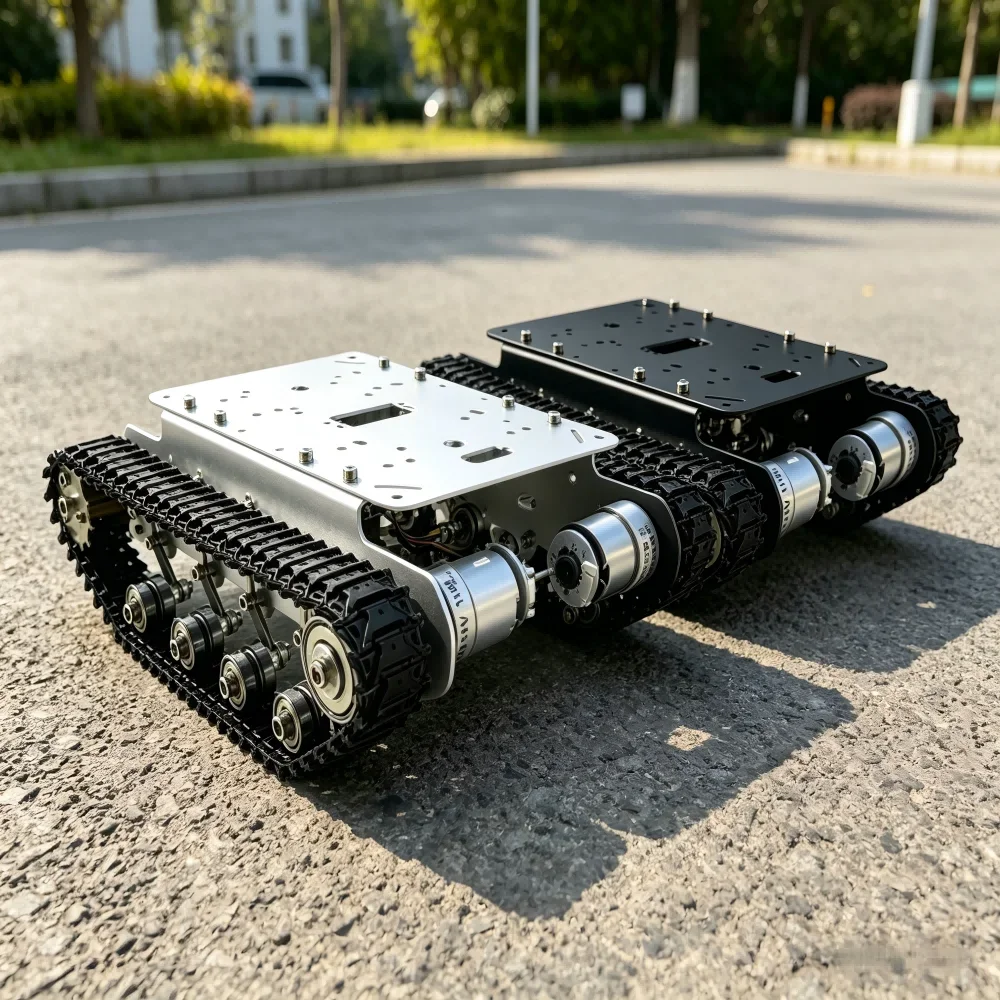RoRuSTracked Metal Shock-absorbing Tank Vehicle, Large Load Carrying Robot Intelligent Small Vehicle Model