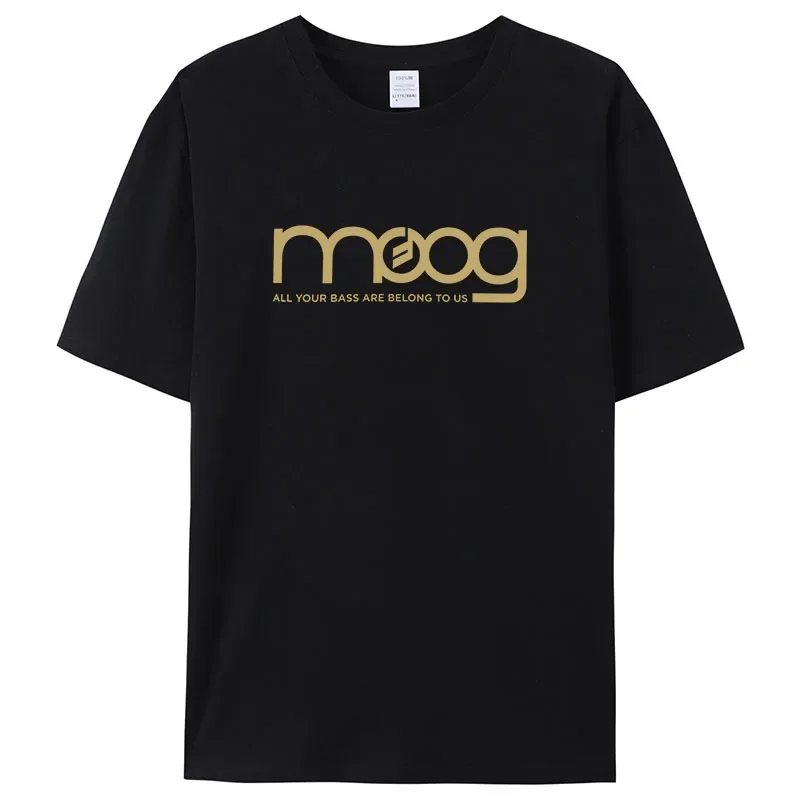 100% Cotton T-shirt 2024 New Men Crew Neck Tops Moog Black Short Sleeve Tee Shirt Men Summer Tee-shirt Homme Black T-shirt