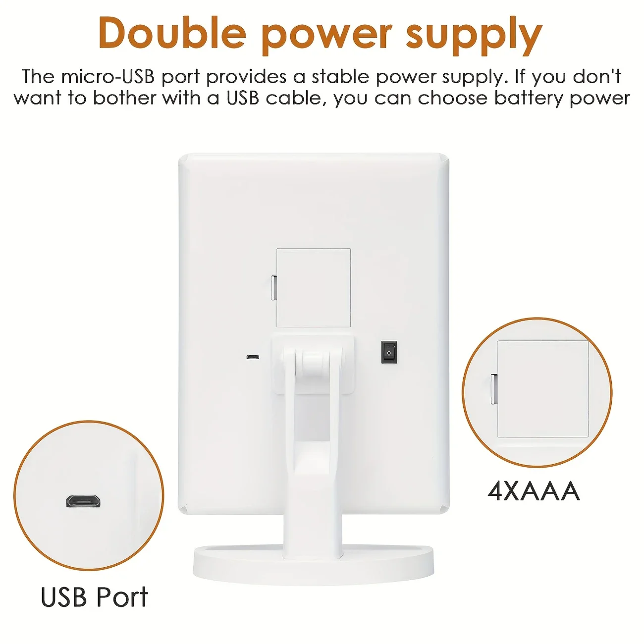 Espelho de vaidade led tela sensível ao toque espelho de maquiagem triplo dobrável iluminado 22 luz led 10x 3x 2x 1x ampliação espelho de vaidade