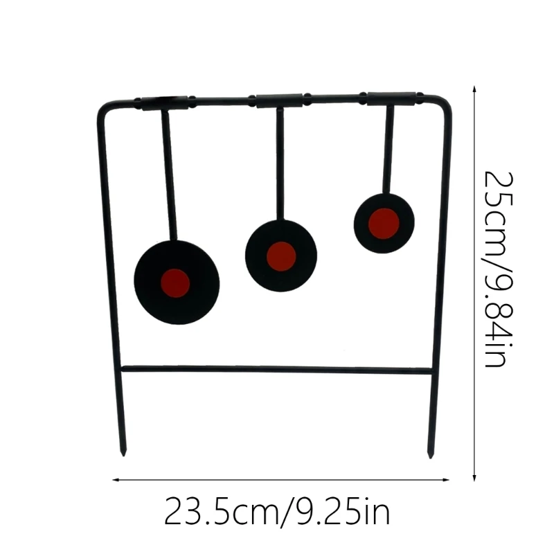 أهداف الرماية من سبائك الحديد تقف على شكل دائري بثلاثة ألواح دوارة أهداف ممارسة الرماية للتدريب على الرماية