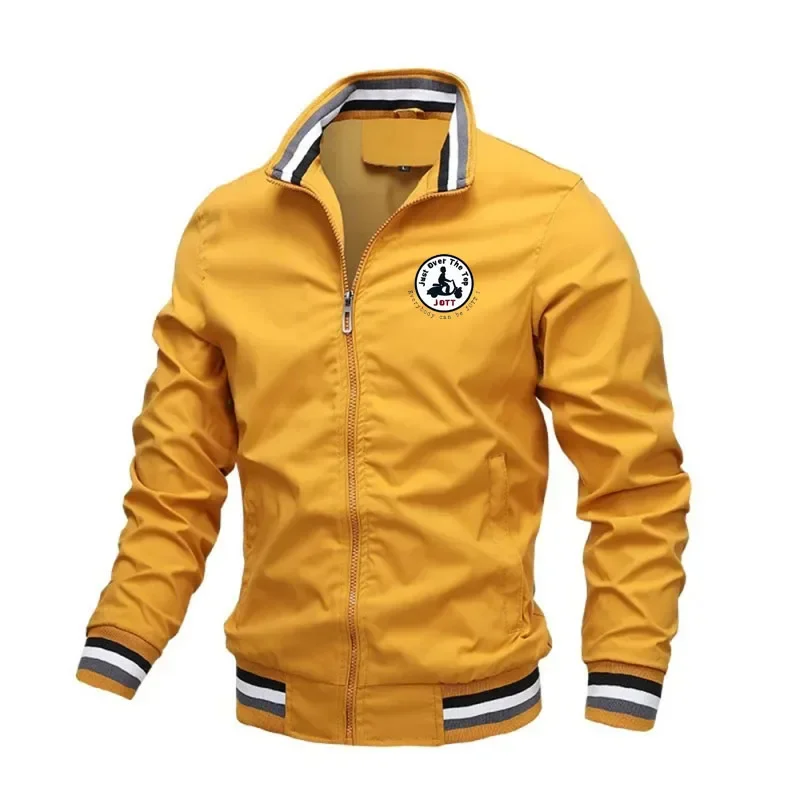Spring and autumn men's stand-up collar fashionable pilot jacket, outdoor casual windproof hiking suit, outdoor fishing suit
