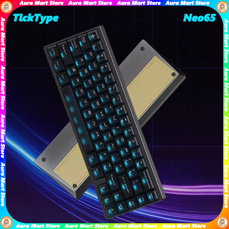TickType Neo65 Sonic He+ Magnetic Switch Keyboards 8k RT 0.01mm with Aluminum Alloy Case Gasket RGB Ergonomic Gaming Keyboards