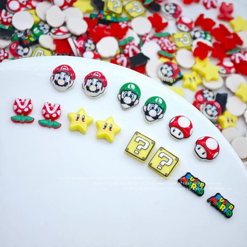 100pcs Cartoon Nail Accessories Cute Resin Wearing Armor Accessories Cream Gel DIY Accessories
