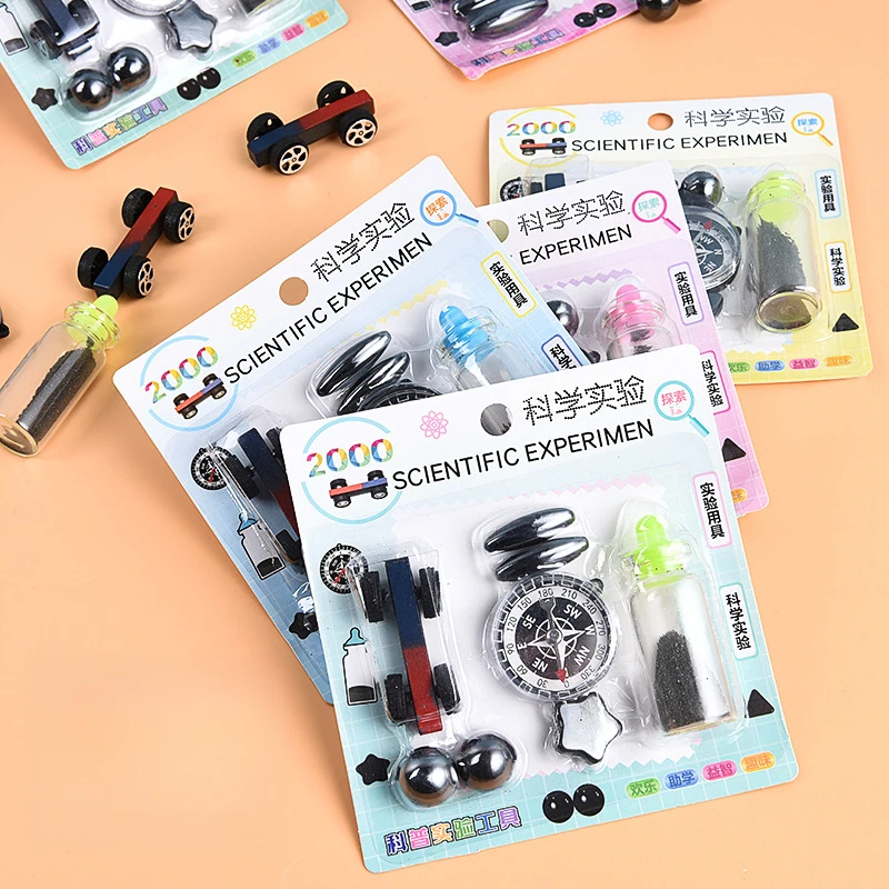 مجموعة تجارب علمية بوصلة مغناطيسية لعبة تعليمية للفيزياء الطلابية مساعدة تعليمية لعبة مغناطيسية هدية متنوعة #3