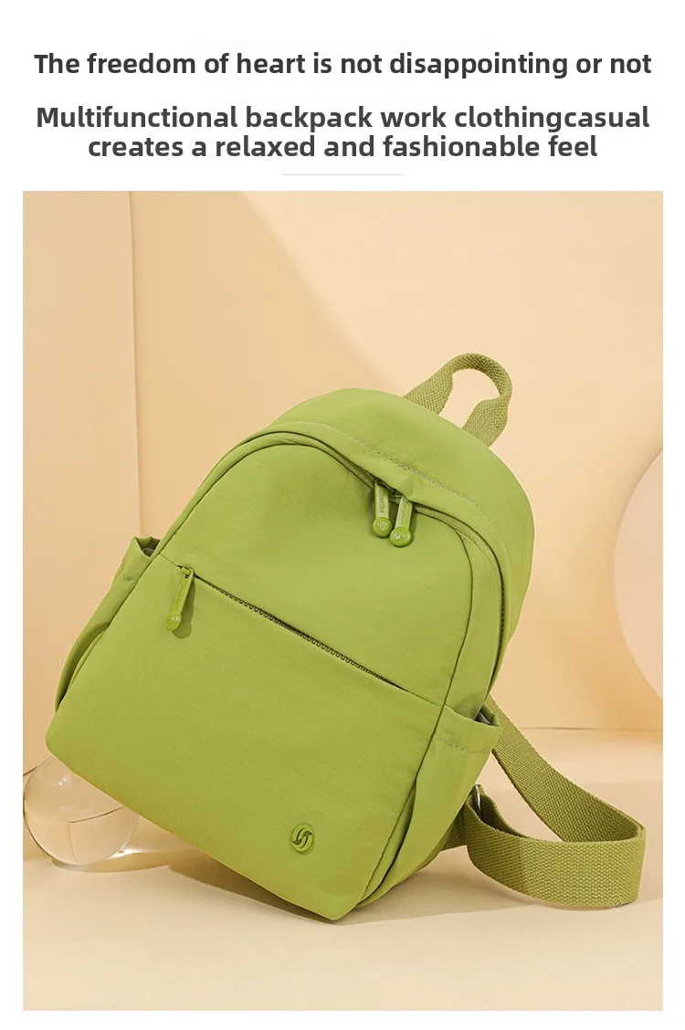 Stilvoller, minimalistischer Rucksack für Damen, leichte Reisetasche mit Telefonschlüsselaufbewahrung, kleiner, schicker Rucksack – Detail 6