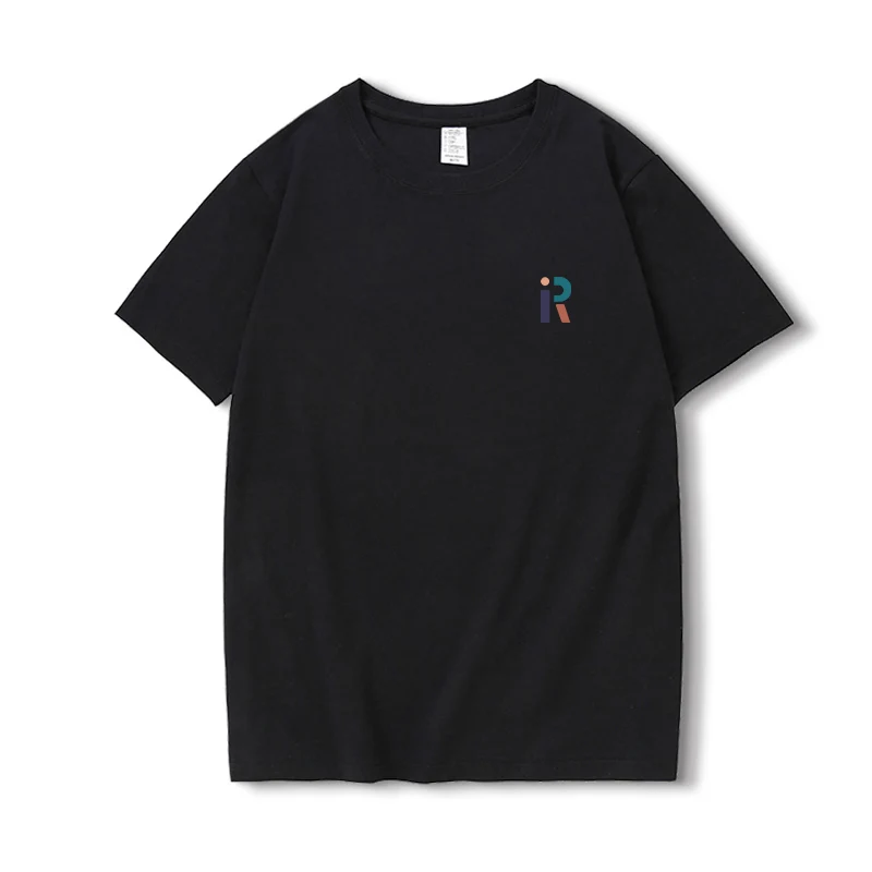 

2024 Summer New Cotton Short-sleeved Men's Fashion Brand Ins Letter R T-shirt Casual Top With T-shirt Tide
